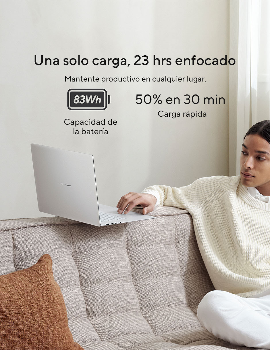 Laptop touch Asus UM5606GA-SR199W 16 pulgadas 3K AMD Ryzen AI 9 AMD Radeon 32 GB RAM 1 TB SSD