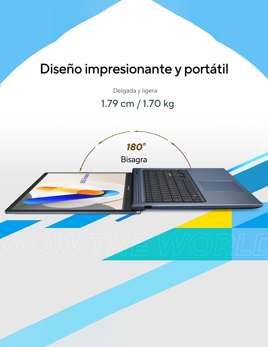 Computadora touch X1504VA-E85360W 15.6 pulgadas Full HD Intel Core 7 150Ul Intel HD Graphics 620 24 GB RAM 512 GB