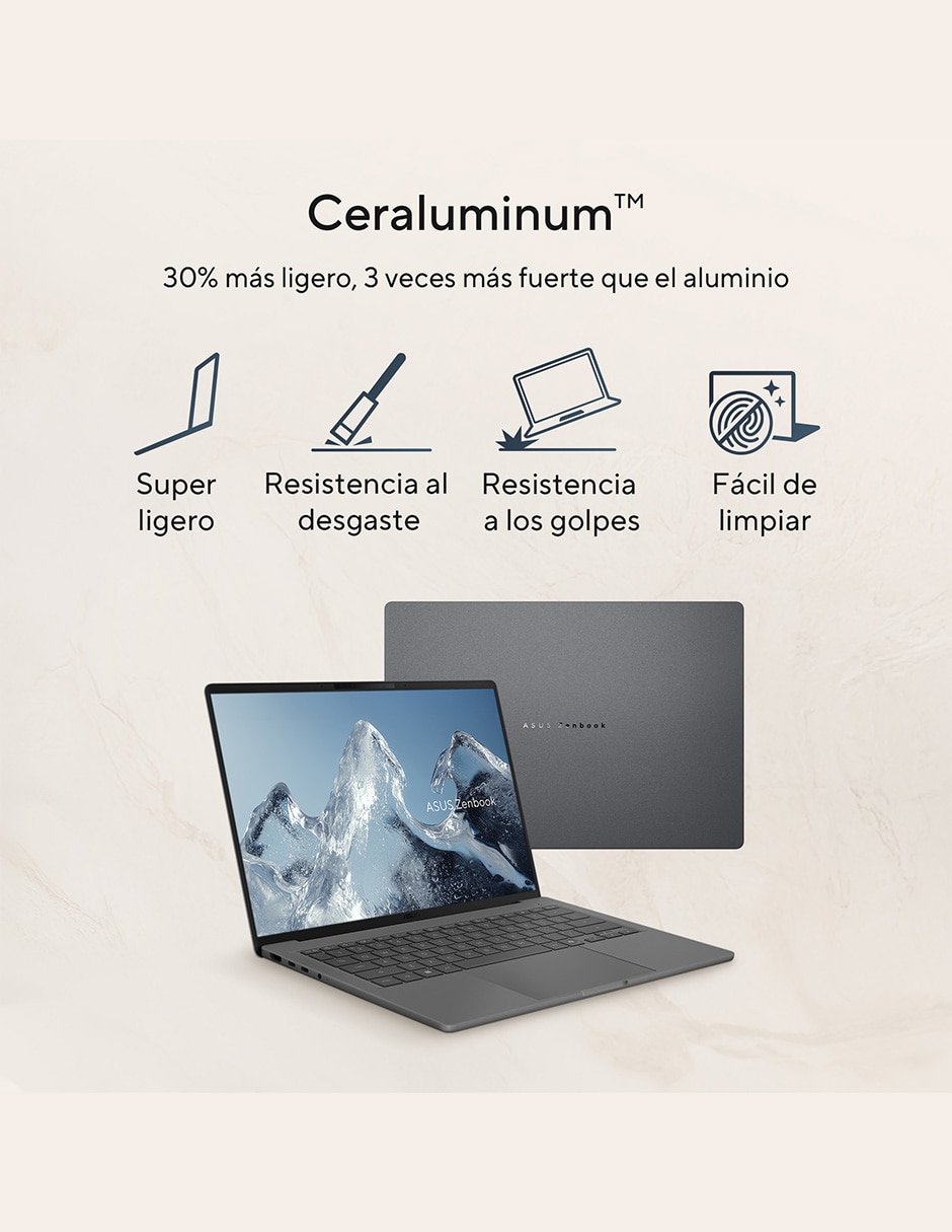 Computadora ux3407na-qd134w 14 pulgadas wuxga snapdragon x elite qualcomm adreno 32 gb ram 512 gb ssd 11
