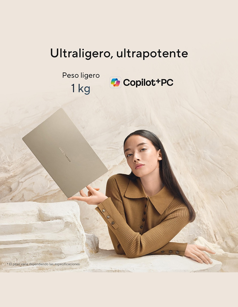 Computadora ux3407na-qd134w 14 pulgadas wuxga snapdragon x elite qualcomm adreno 32 gb ram 512 gb ssd 10