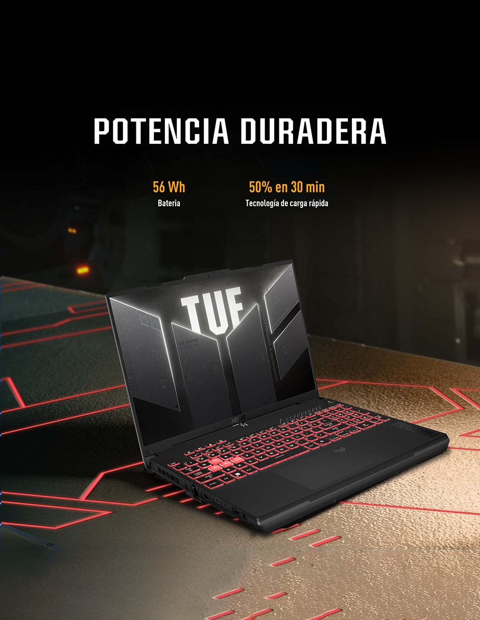 Computadora fa607nuq-rl038w 16 pulgadas full hd+ amd ryzen 7 nvidia geforce rtx 4050 16 gb ram 512 gb ssd 2