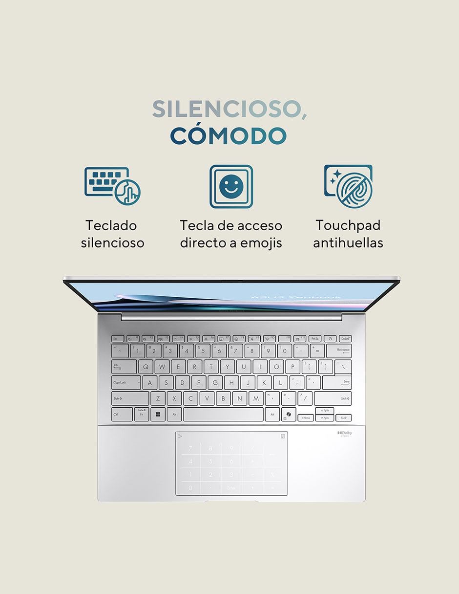 Computadora touch ux3405ca-ql216w 14 pulgadas wuxga intel core ultra 5 225h intel arc 16 gb ram 1 tb ssd 10