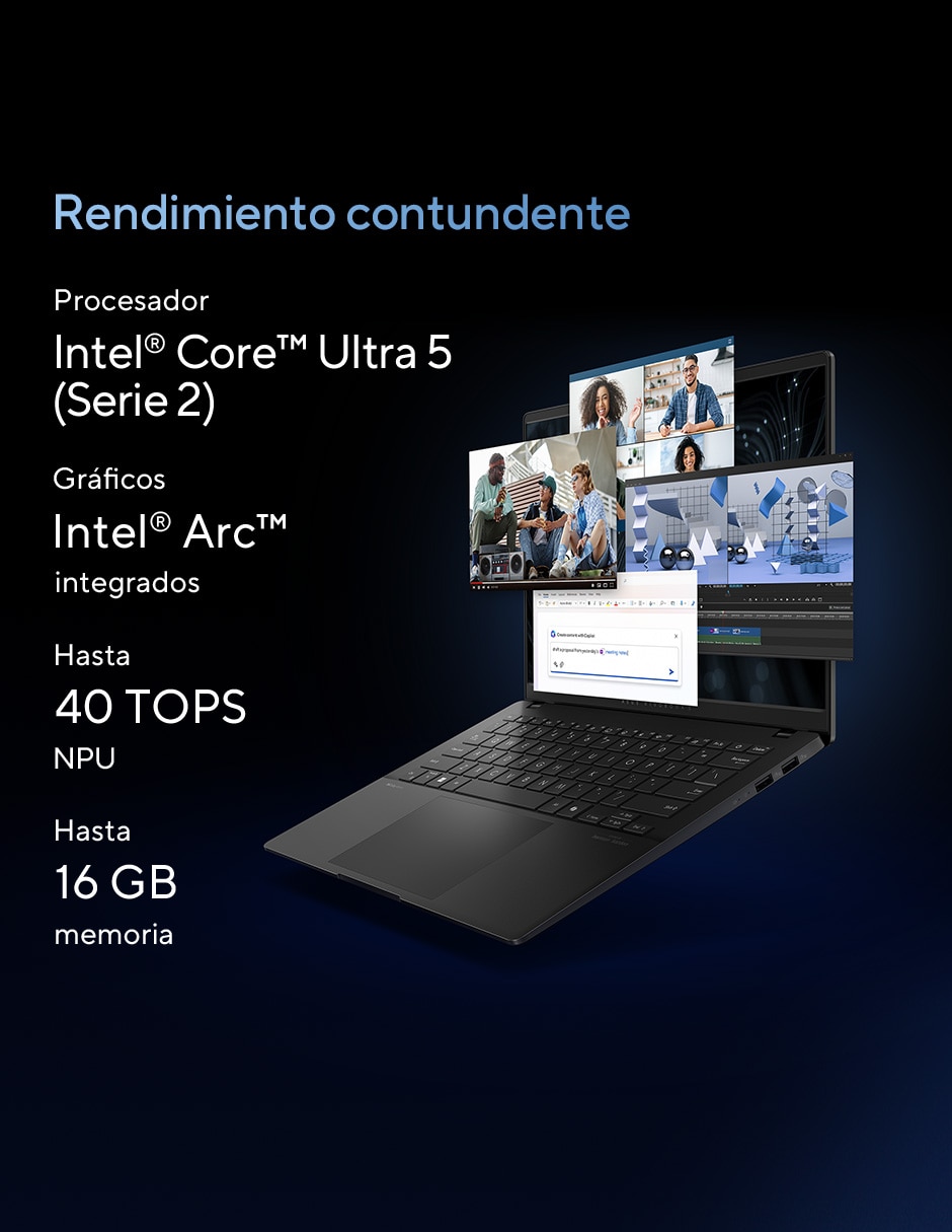 Laptop Asus S5406SA-QD029W 14 pulgadas WUXGA Intel Core Ultra 5 226V Intel Arc 16 GB RAM 1 TB SSD