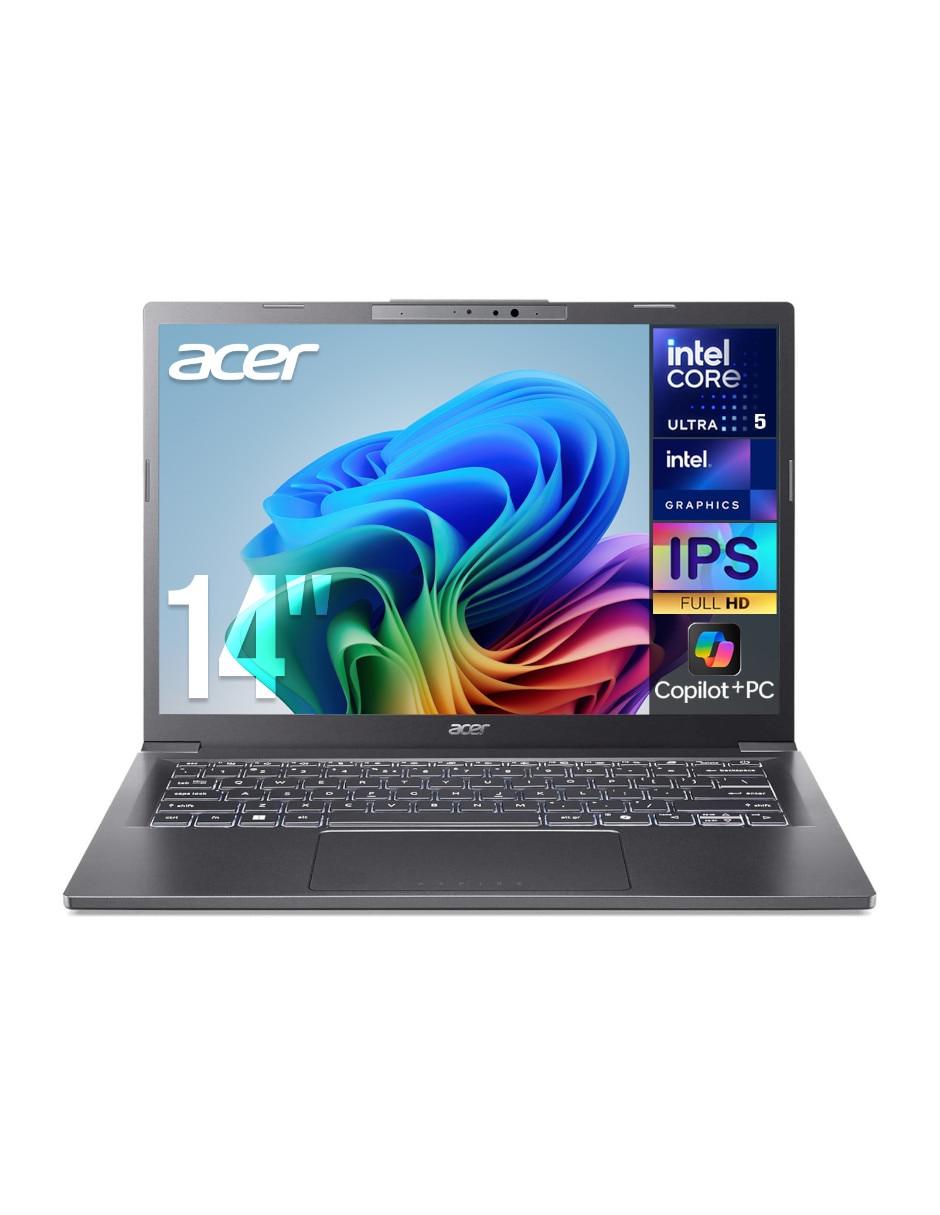 Laptop Touch Aspire 14 AI 14 pulgadas Full HD+ Intel Core Ultra 5 226V Intel Arc 16 GB RAM 1 TB