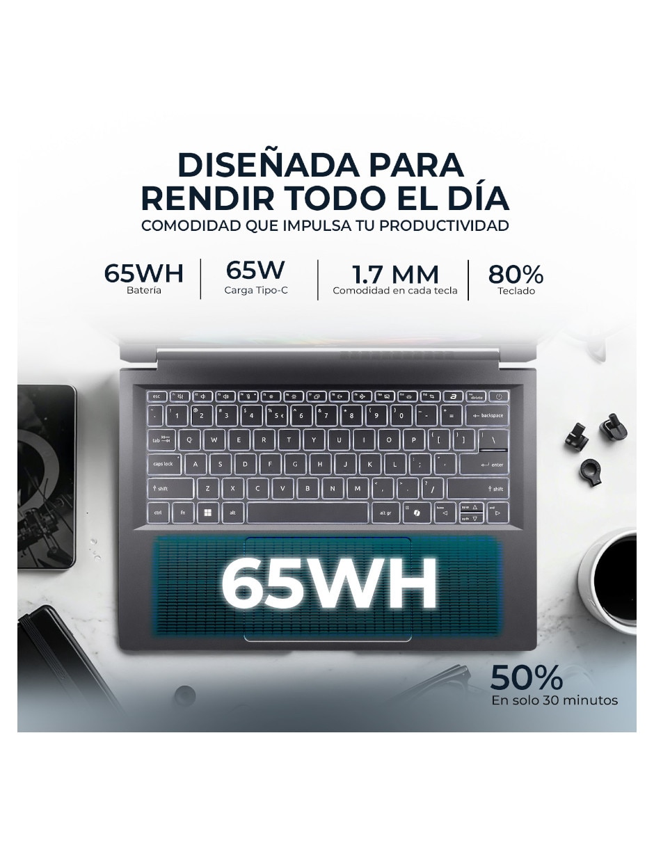 Laptop Touch Aspire 14 AI 14 pulgadas Full HD+ Intel Core Ultra 5 226V Intel Arc 16 GB RAM 1 TB 8