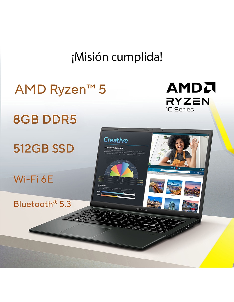 Computadoraasus e1404fa-eb1540w 14 pulgadas full hd amd ryzen 5 amd radeon graphics 8 gb ram 512 gb SSD