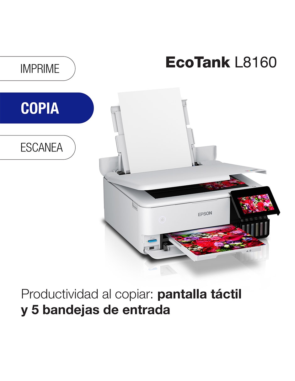 Multifuncional L8160 de inyección de tinta inalámbrico a color 6