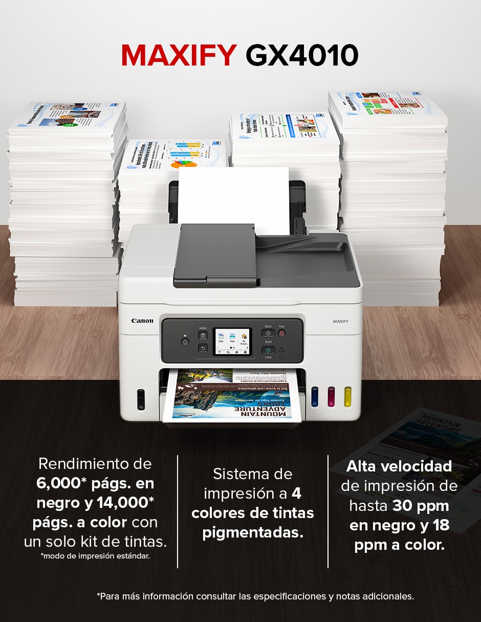 Multifuncional MAXIFY GX4010 de tinta continua inalámbrica a color 6