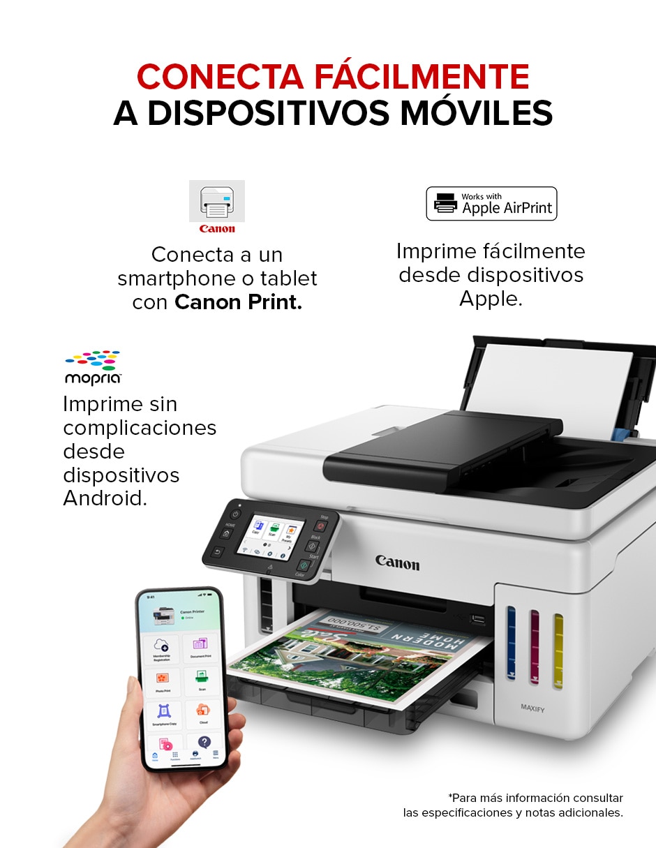 IMPRESIÓN MAXIFY GX6110 de Tinta continua Inalámbrica a (si aplica) Color 8