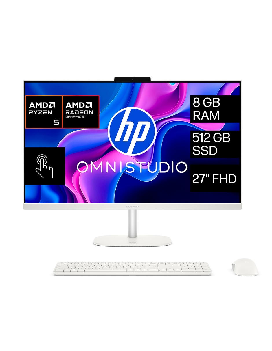 Computadora all in one OmniStudio 27-cv0071la 27 pulgadas Full HD AMD Ryzen 5 Integradas 8 GB RAM 512 GB SSD Computadora all in one OmniStudio 27-cv0071la 27 pulgadas Full HD AMD Ryzen 5 Integradas 8 GB RAM 512 GB SSD