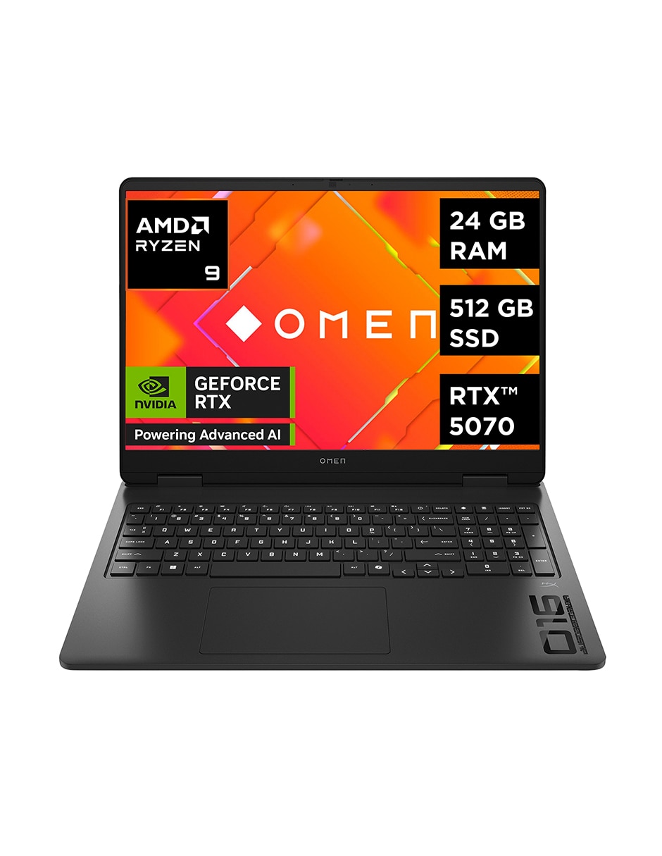 Computadora OMEN 16-AP0012LA 16 pulgadas 2K AMD Ryzen 9 NVIDIA GeForce RTX 5070 24 GB RAM 512 GB SSD Computadora OMEN 16-AP0012LA 16 pulgadas 2K AMD Ryzen 9 NVIDIA GeForce RTX 5070 24 GB RAM 512 GB SSD