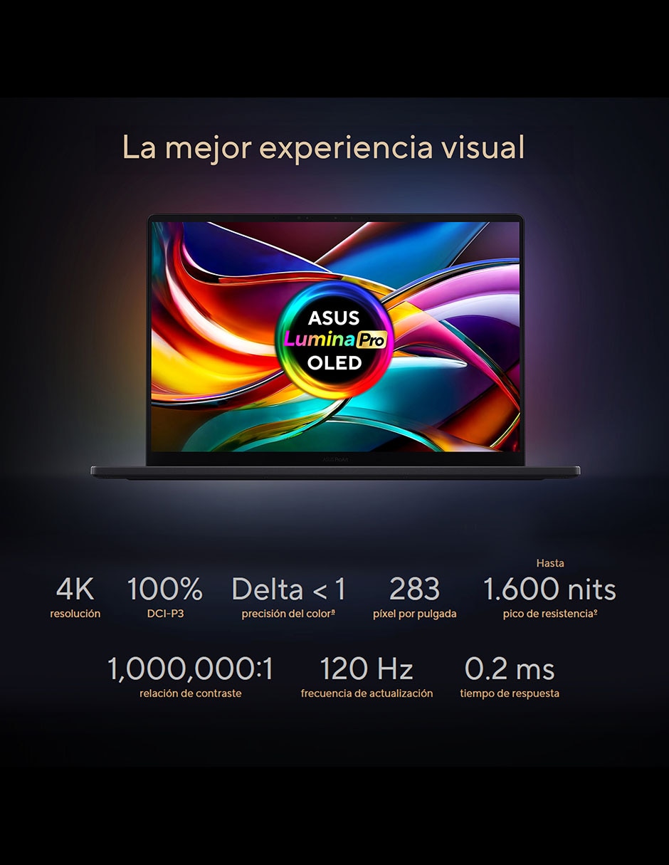 Computadora h7606ww-se926w 16 pulgadas 4k/uhd amd ryzen ai 9 hx 370 nvidia geforce rtx 5080 64 gb ram 2 tb ssd 10