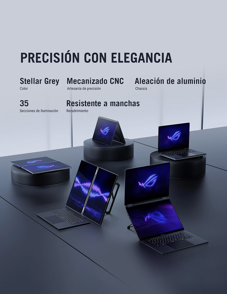 Computadora asus gx651ax-sr102w 16 pulgadas 3k intel core ultra 9 nvidia geforce rtx 5090 32 gb ram 1 tb ssd