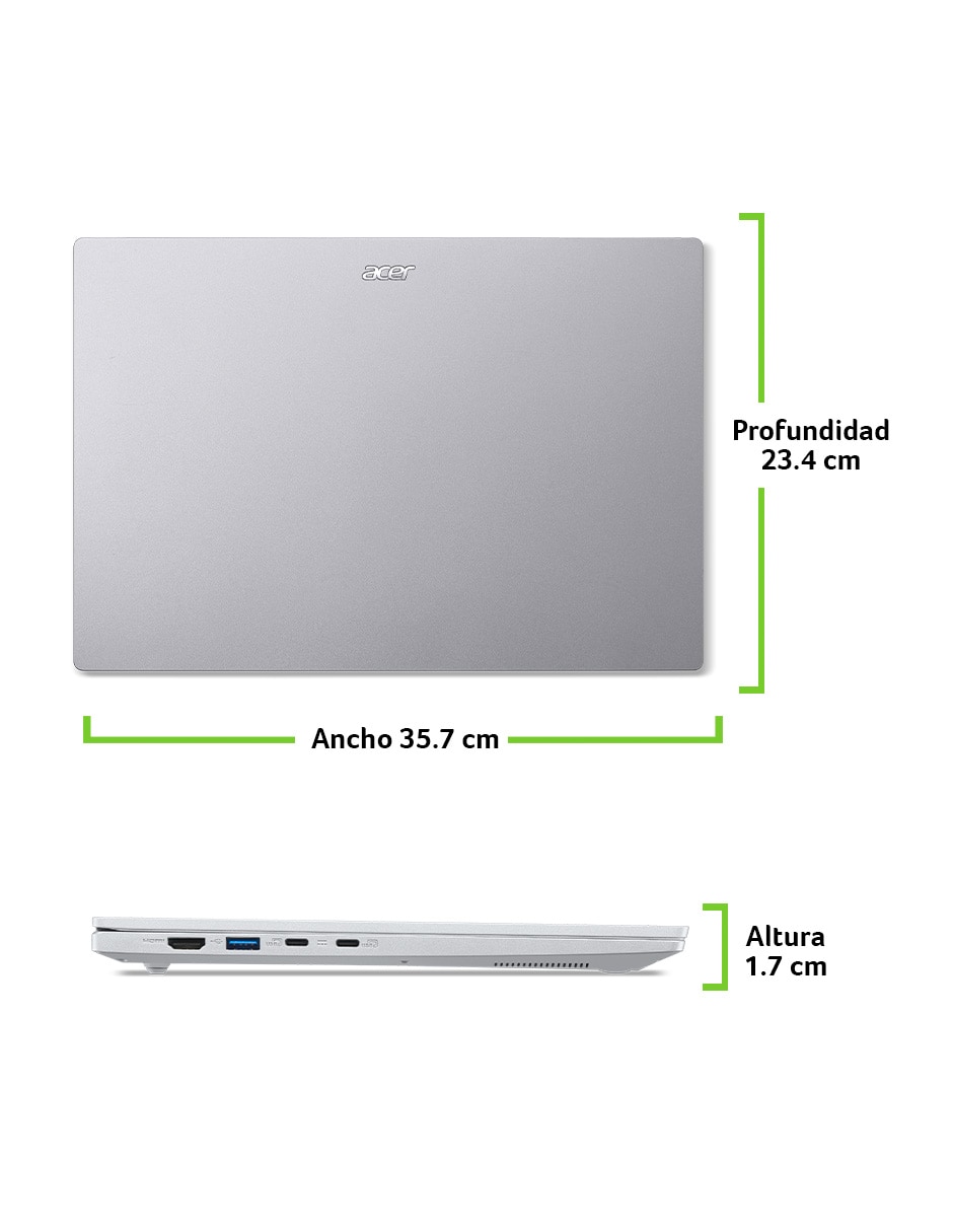 Laptop AG15-52P-73TA 15.6 pulgadas Full HD Intel Core Ultra 7 Intel UHD Graphics 16 GB RAM 1 TB SSD