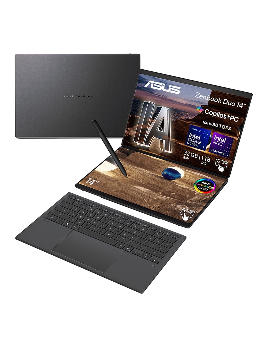 ASUS Laptop 2 en 1 touch Asus UX8407AA-SN048W 14 pulgadas 3k intel core ultra 9 intel Arc 32 GB RAM 1 TB SSD