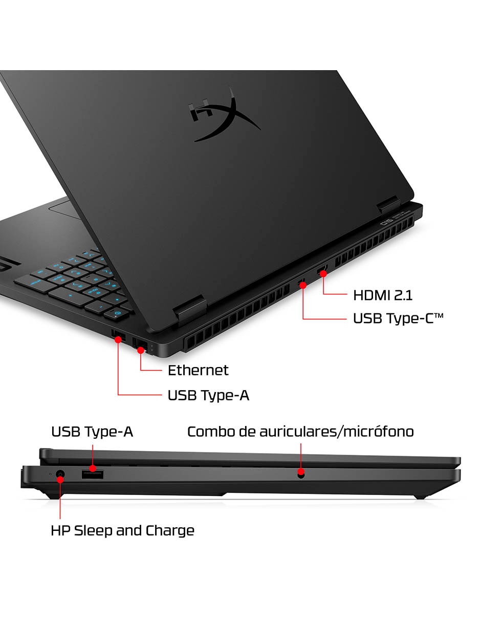 Computadora HP Hyperx Omen Gaming Laptop 15-GA0009LA 15.3 pulgadas 2K Intel Core i7 NVIDIA GeForce RTX 5070 16 GB RAM 512 GB SSD