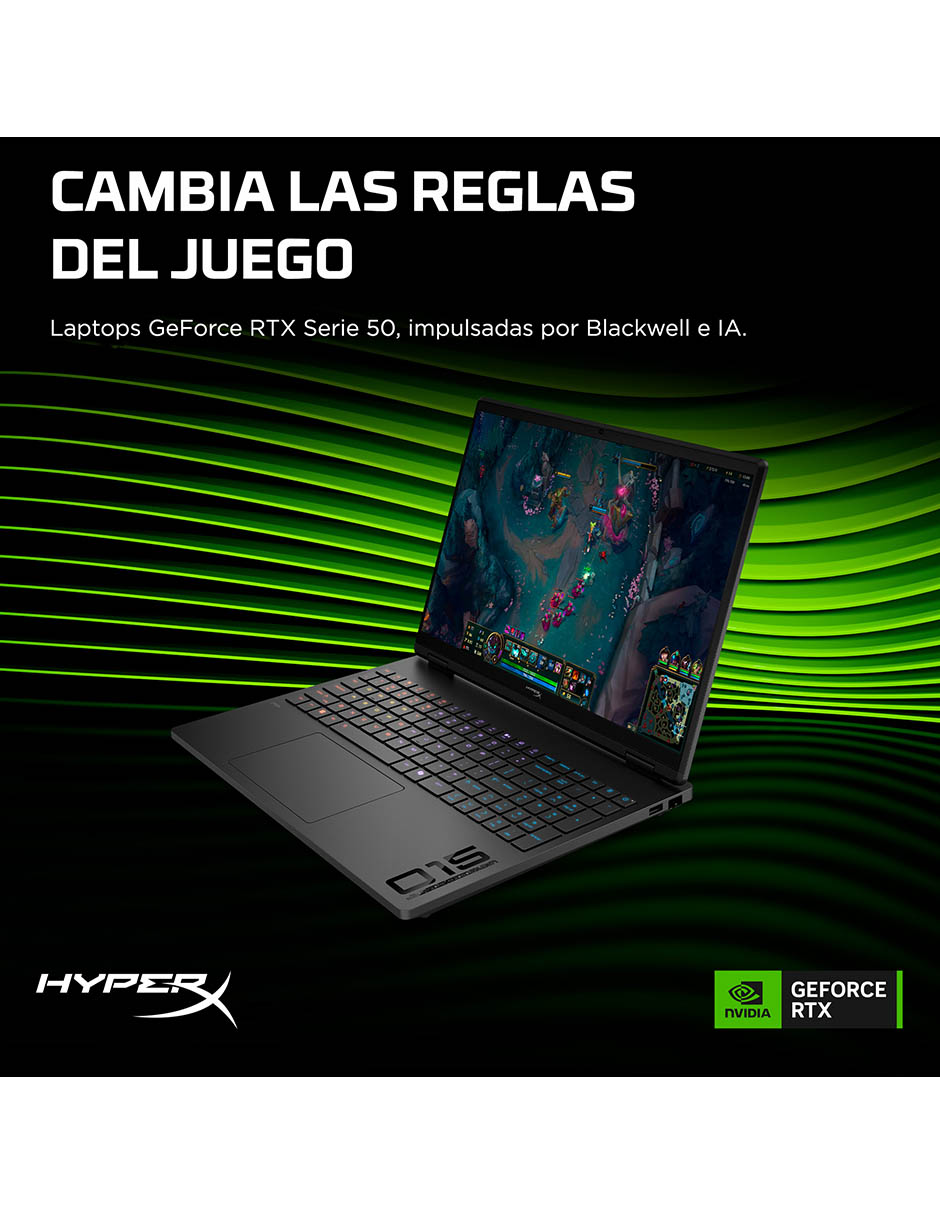 Computadora HP Hyperx Omen Gaming Laptop 15-GA0009LA 15.3 pulgadas 2K Intel Core i7 NVIDIA GeForce RTX 5070 16 GB RAM 512 GB SSD