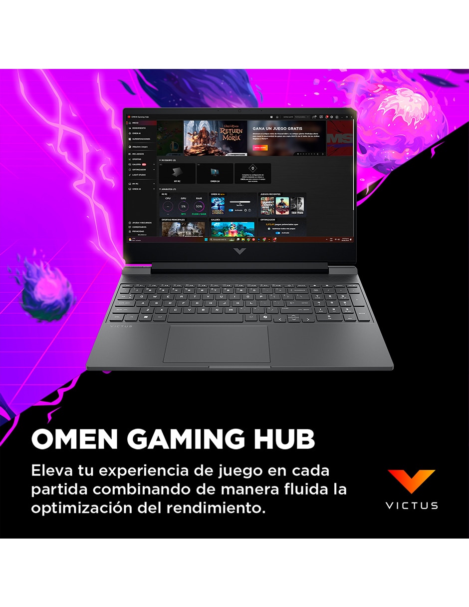 Laptop gamer Victus Gaming laptop 15-fa2012la + omen 24 15.6 pulgadas full hd intel core i7 Nvidia Geforce Rtx 4050 16 Gb Ram 1 tb ssd 5