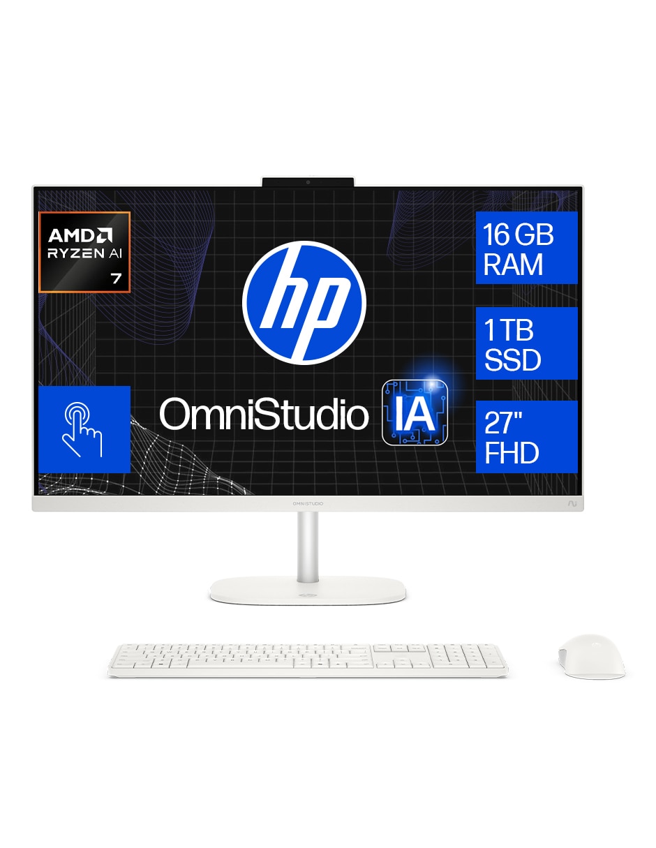 Computadora all in one OmniStudio 27 All-in-One Desktop 27- cw0079la 27 pulgadas Full HD AMD Ryzen AI 7 350 AMD Radeon 16 GB 1 TB SSD 1