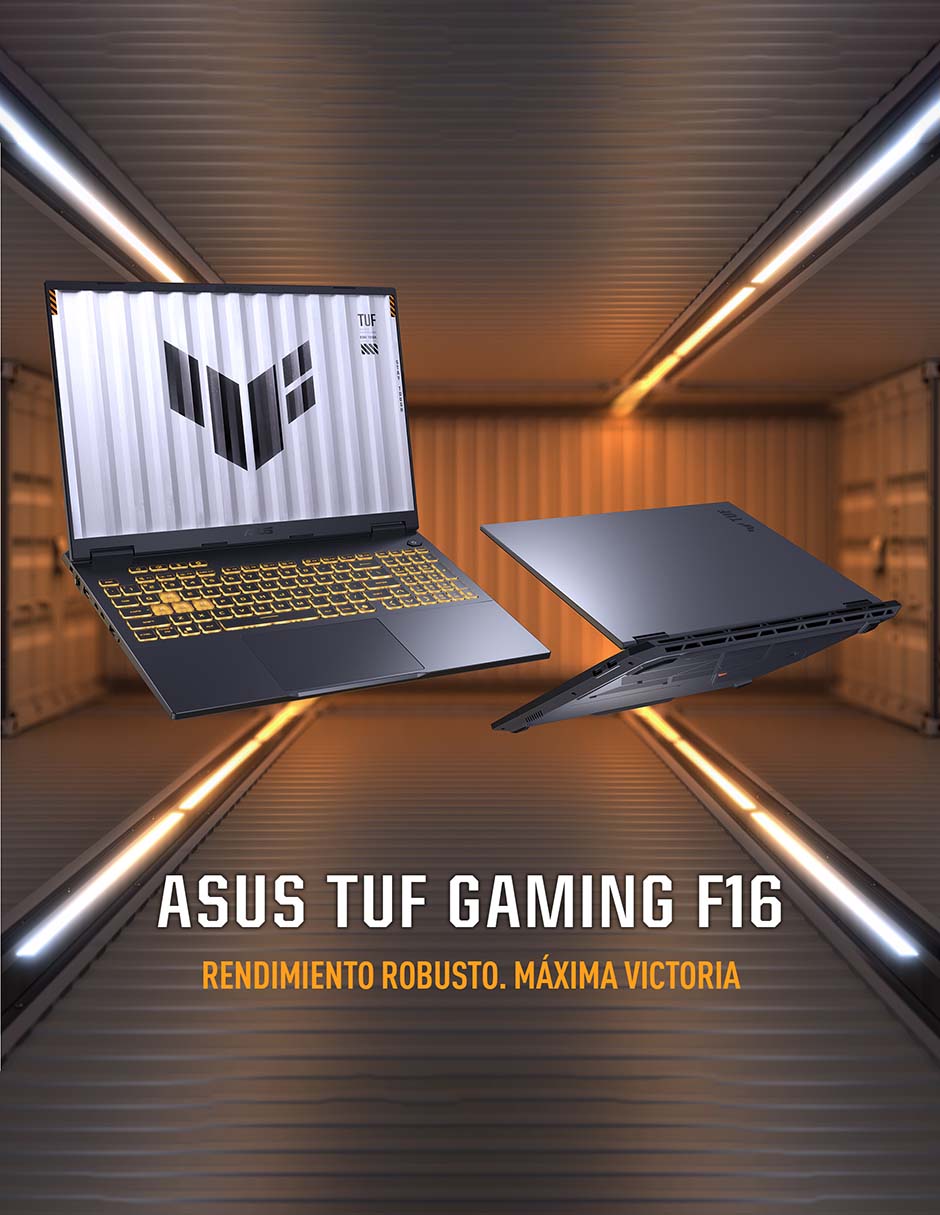 Laptop gamer ASUS TUF Gaming F16 16 pulgadas Full HD+ Intel Core i5 14450HX NVIDIA GeForce RTX 5050 16 GB RAM 512 GB SSD 11