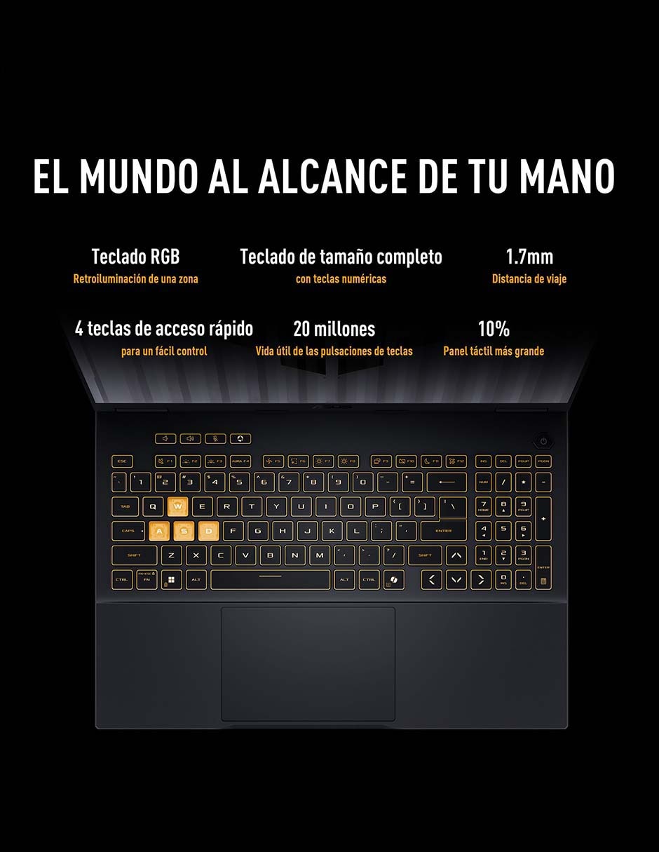 Laptop gamer ASUS TUF Gaming F16 16 pulgadas Full HD+ Intel Core i5 14450HX NVIDIA GeForce RTX 5050 16 GB RAM 512 GB SSD 2
