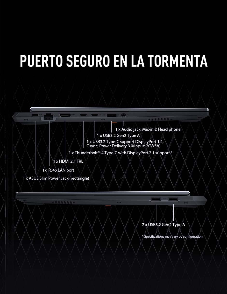 Laptop gamer ASUS TUF Gaming F16 16 pulgadas Full HD+ Intel Core i5 14450HX NVIDIA GeForce RTX 5050 16 GB RAM 512 GB SSD 6