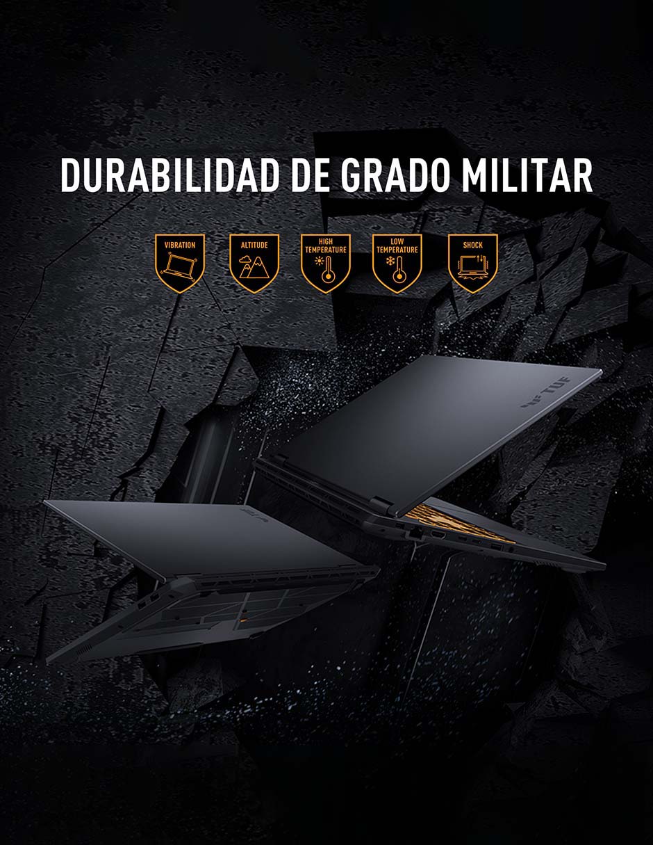 Laptop gamer ASUS TUF Gaming F16 16 pulgadas Full HD+ Intel Core i5 14450HX NVIDIA GeForce RTX 5050 16 GB RAM 512 GB SSD 8