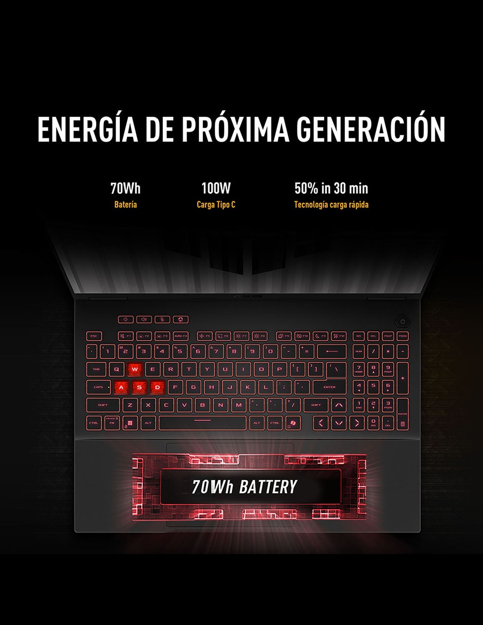 Computadora Tuf Gaming A16 16 pulgadas Full HD+ AMD Ryzen 7 260 NVIDIA GeForce RTX 5050 16 GB RAM 512 GB SSD 2