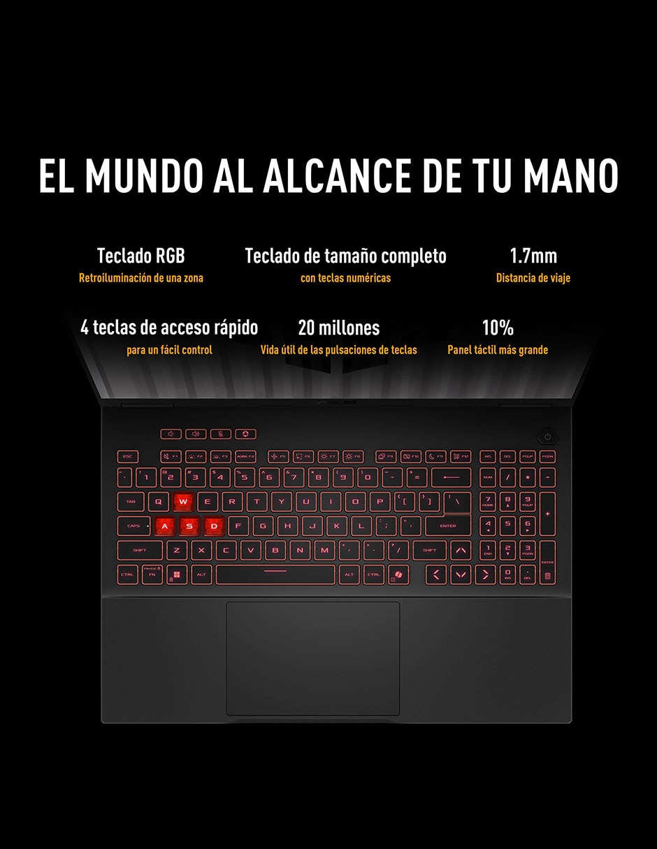 Computadora Tuf Gaming A16 16 pulgadas Full HD+ AMD Ryzen 7 260 NVIDIA GeForce RTX 5050 16 GB RAM 512 GB SSD 10