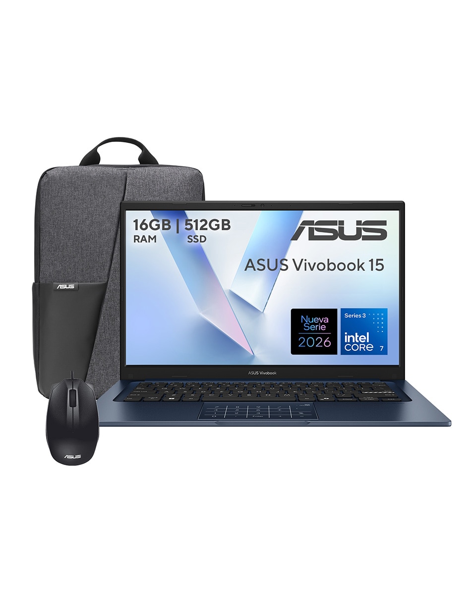 Computadora touch Vivobook 15 15.6 pulgadas Full HD Intel core 7 Integradas 16 GB RAM 512 GB SSD 1
