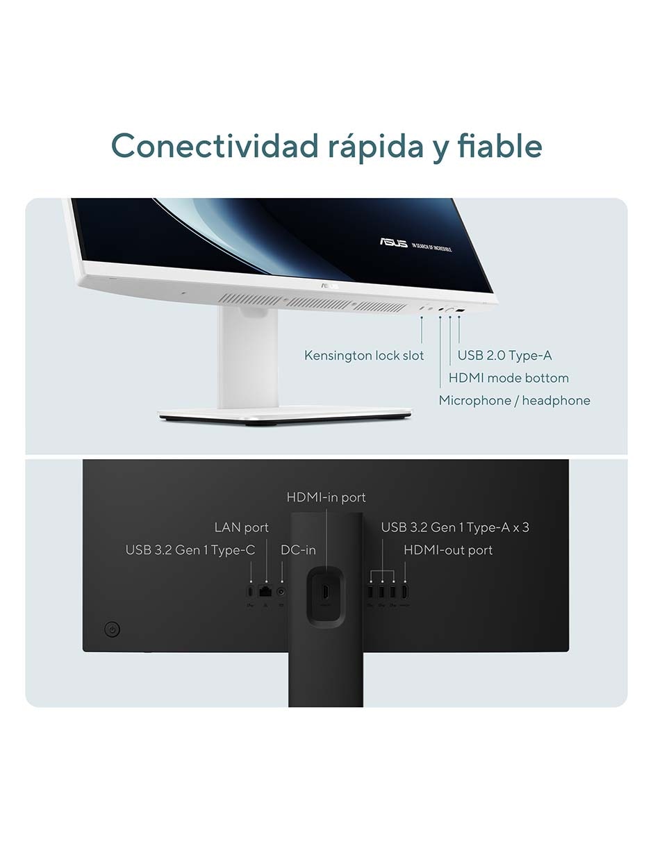 Computadora V400 AiO 23.8 pulgadas Full HD Intel Core 3 100U Integradas 8 GB RAM 512 GB SSD 9