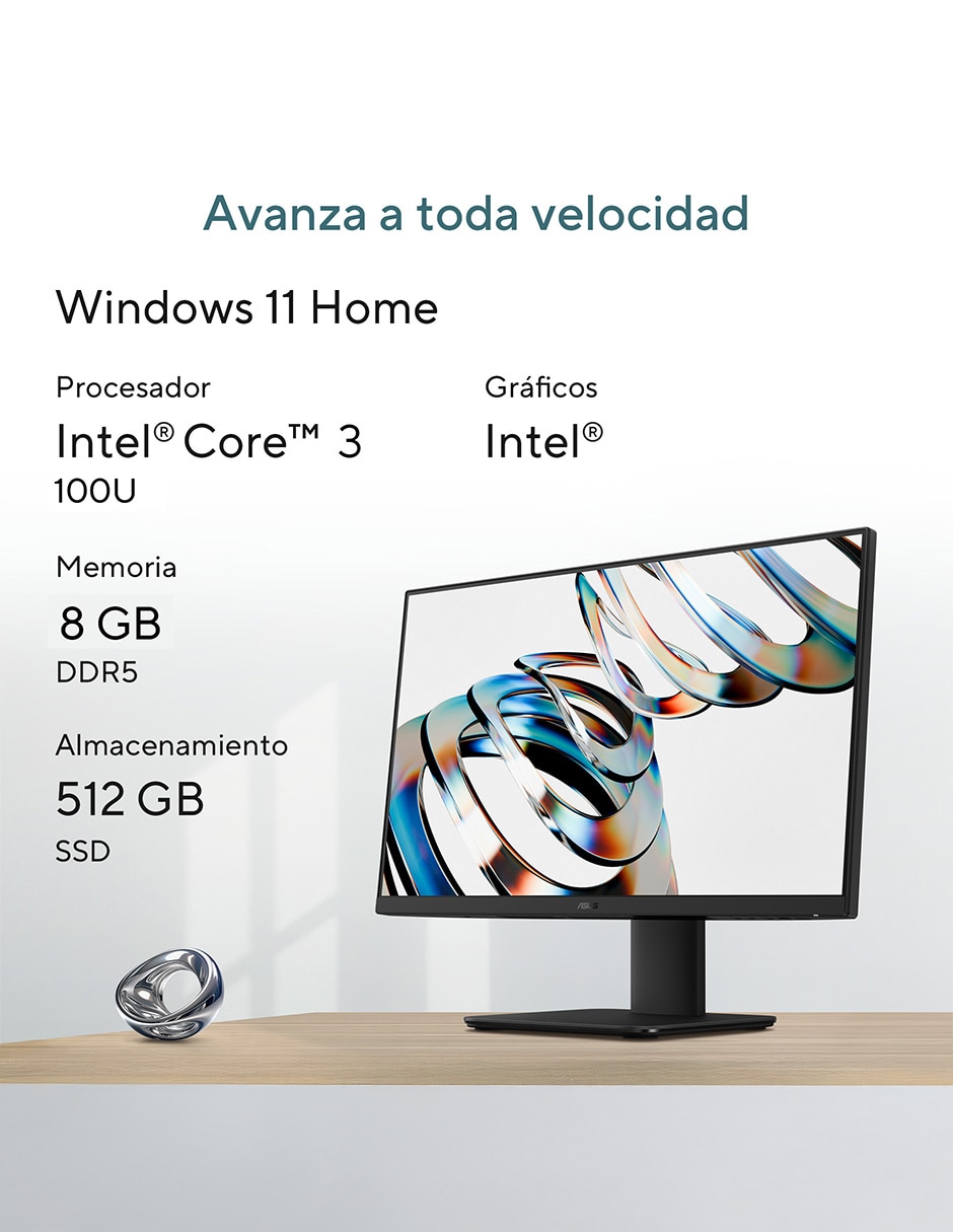 Computadora V400 AiO 23.8 pulgadas Full HD Intel Core 3 100U Integradas 8 GB RAM 512 GB SSD 10
