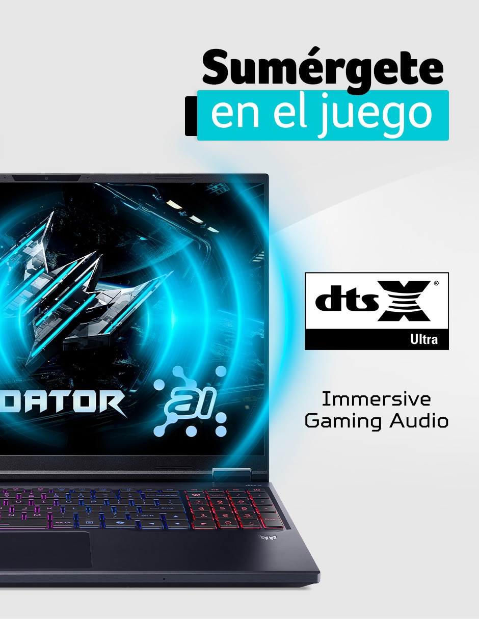 Laptop gamer Acer PHN16-73-97ME 16 pulgadas WQXGA Intel core ultra 9 NVIDIA GeForce RTX 5070 64 GB RAM 2 TB SSD