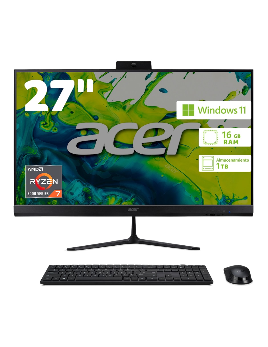 Acer C27-2G-MR14 27 pulgadas Full HD AMD Ryzen 7 AMD Radeon Graphics 16 GB RAM 1 TB SSD 1