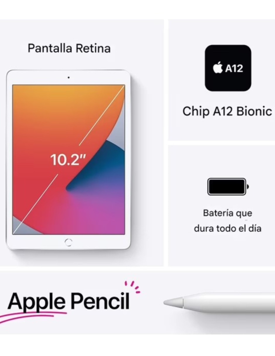 iPad 8.ª generación 10.2 pulgadas 32 GB 3 GB RAM reacondicionado 4