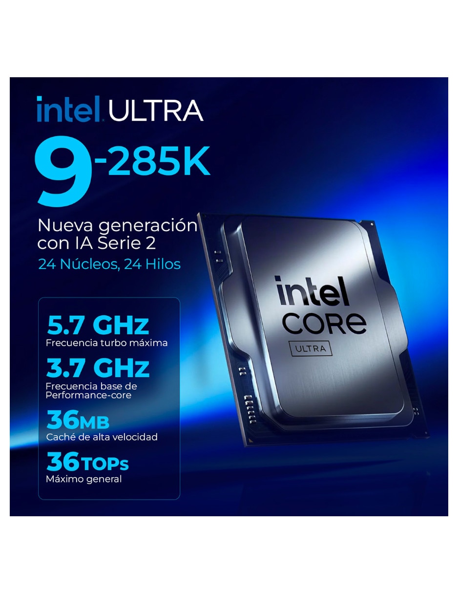 Computadora gamer intel core ultra 9 nvidia geforce rtx 5070 ti 32 gb ram 1 tb 9