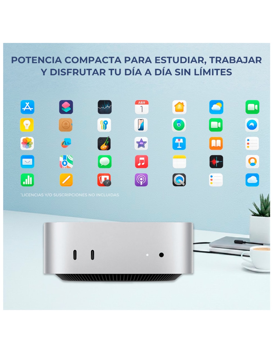 Mini pc mu9e3ll/a m4 integrada 16 gb ram 512 gb 5