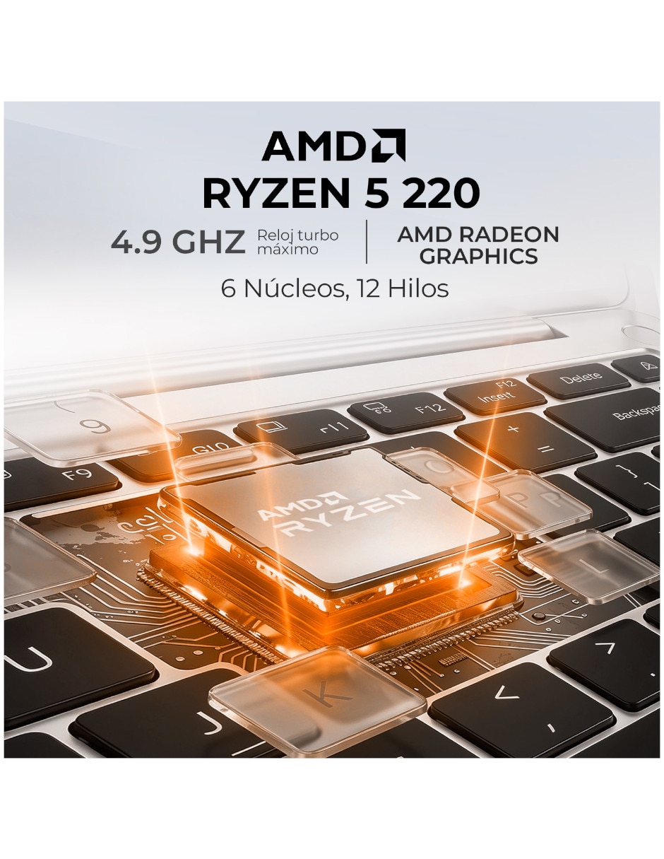 Laptop YX33D 14 pulgadas Full HD+ AMD Ryzen 5 Integradas 8 GB RAM 512 GB 6