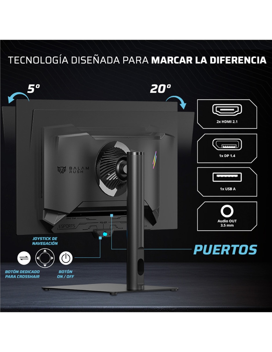 Monitor gamer BR-945943 Standard QHD 27 pulgadas BR-945943