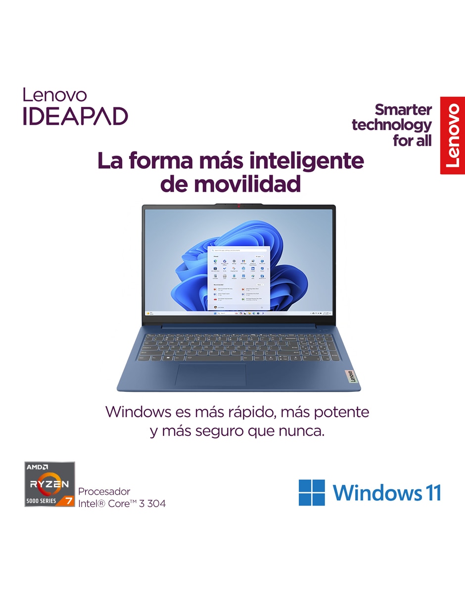 Laptop 82XM00LWLM 15.6 pulgadas Full HD AMD Ryzen 7 Integradas 16 GB RAM 1 TB SSD 2
