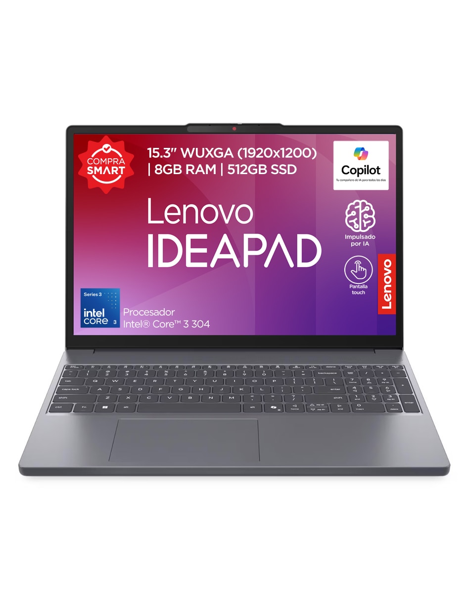 Laptop touch 83RR00Q4LS 15.3 pulgadas WUXGA Intel core 3 Integradas 8 GB RAM 512 GB