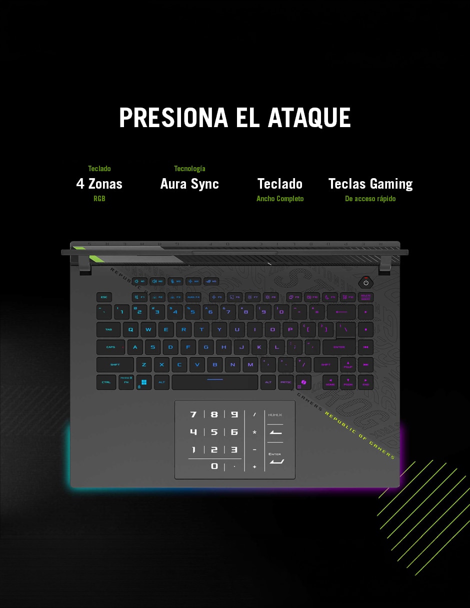 Laptop gamer ROG Strix G16 16 pulgadas Full HD+ AMD Ryzen 9 8940HX NVIDIA GeForce RTX 5050 16 GB RAM 512 GB 4