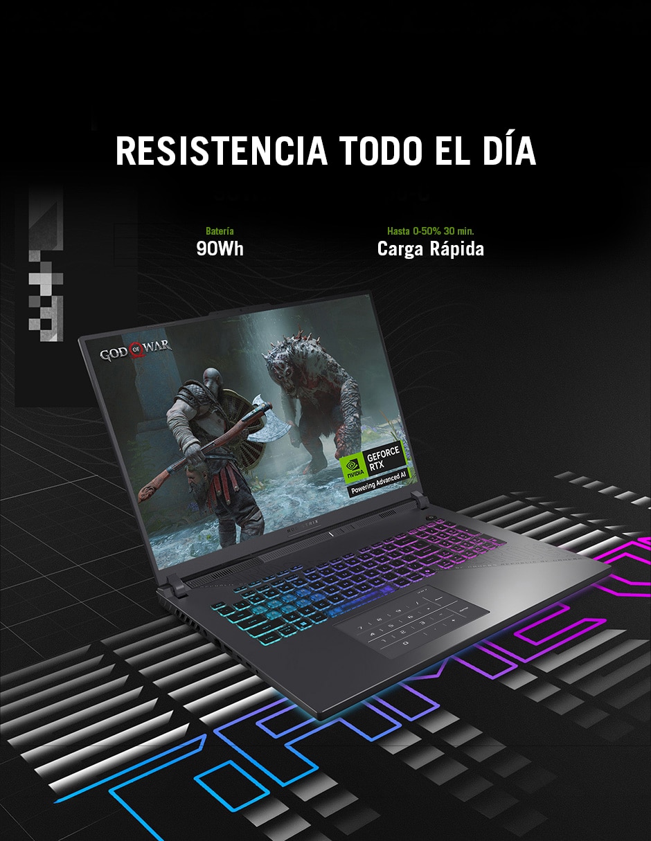 Laptop gamer ROG Strix G16 16 pulgadas Full HD+ AMD Ryzen 9 8940HX NVIDIA GeForce RTX 5050 16 GB RAM 512 GB 6