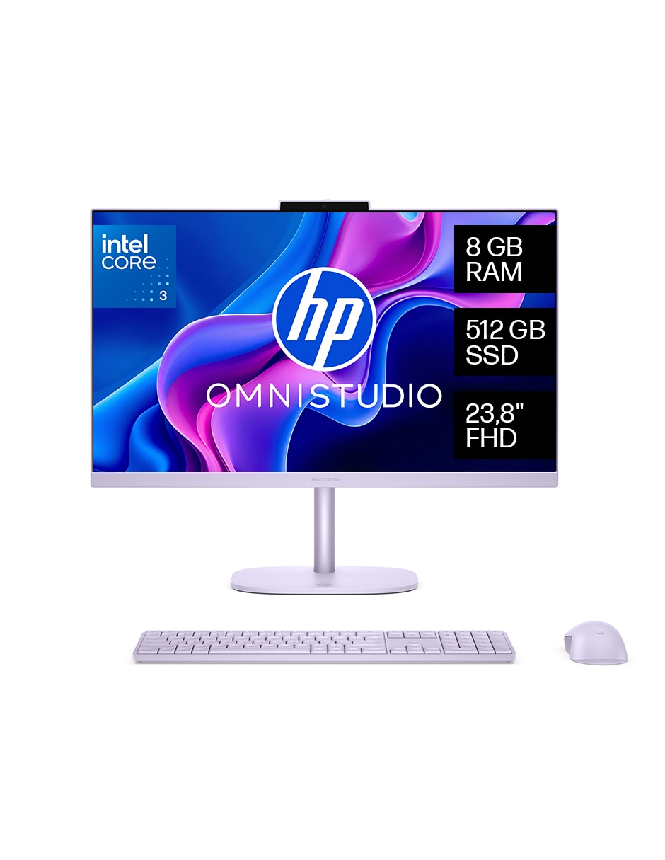 Computadora all in one OmniStudio Desktop 24- CU0035LA PC 24 pulgadas Full HD Intel Core 3 100U Integradas 8 GB RAM 512 GB