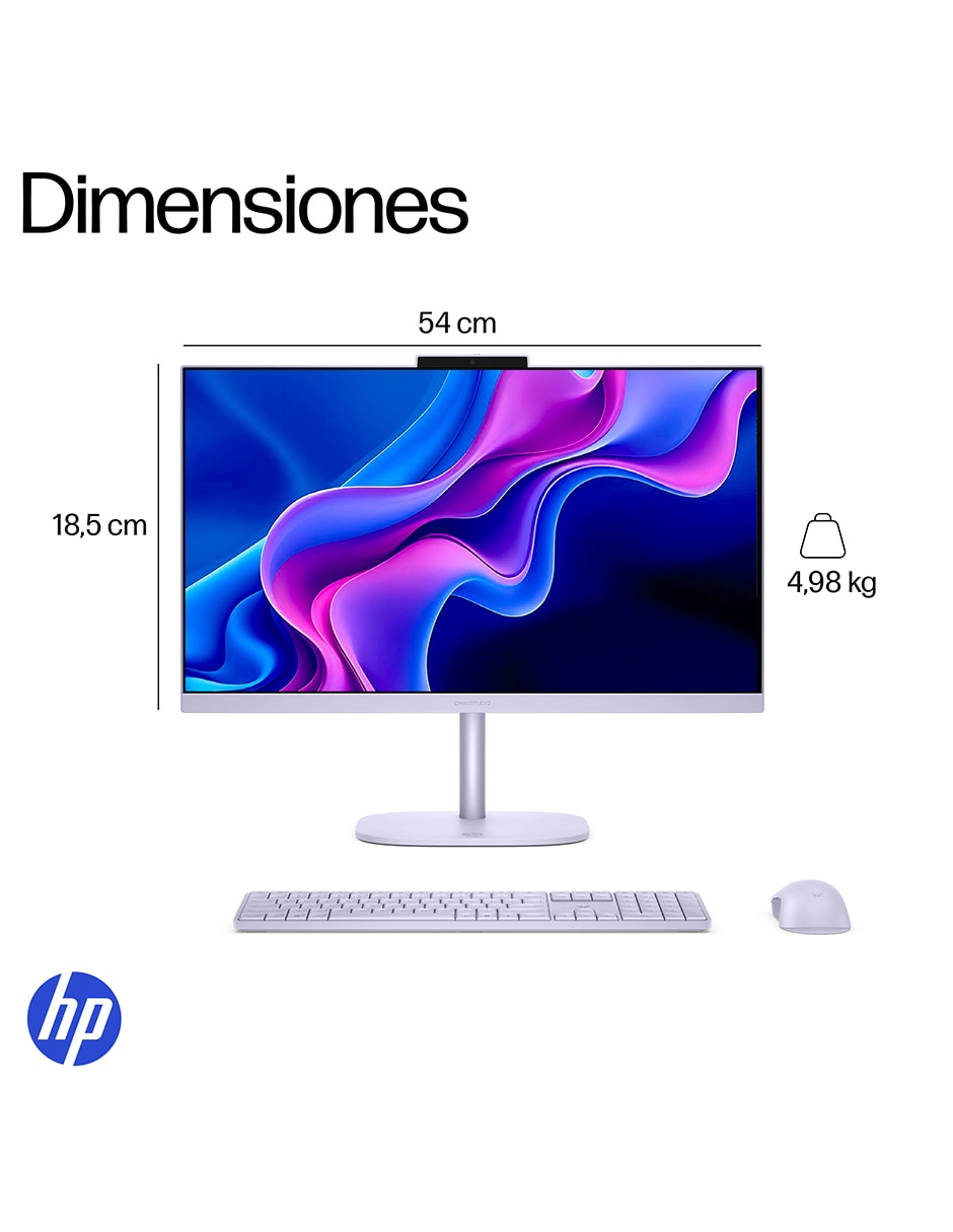 Computadora all in one OmniStudio Desktop 24- CU0035LA PC 24 pulgadas Full HD Intel Core 3 100U Integradas 8 GB RAM 512 GB 6