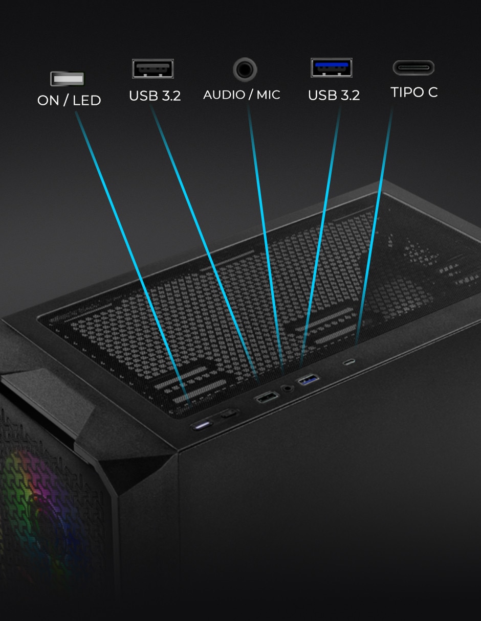 Computadora gamer Vault 225B-1M YPI-VA225B-1M Intel Core Ultra 5 225 Integradas 16 GB RAM 1 TB SSD