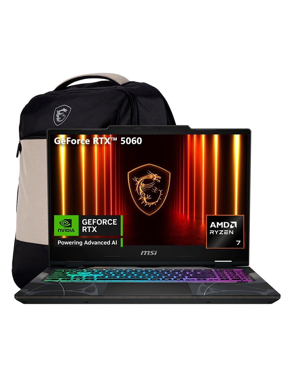Laptop gamer cyborg a15 ai b2hwfkg-258mx 15.6 pulgadas full hd amd ryzen 7 260 nvidia geforce rtx 5060 16 gb ram 512 gb