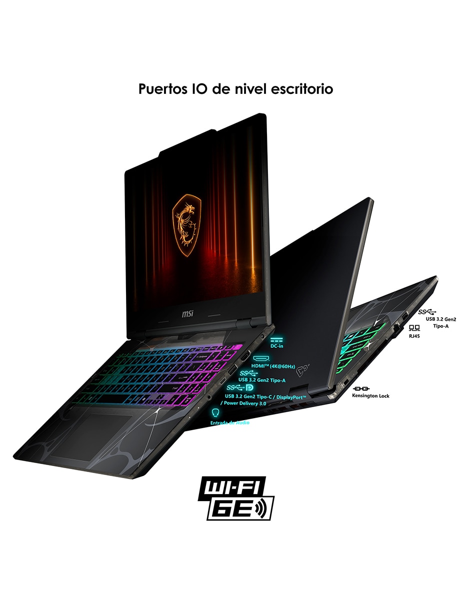 Laptop gamer cyborg a15 ai b2hwfkg-258mx 15.6 pulgadas full hd amd ryzen 7 260 nvidia geforce rtx 5060 16 gb ram 512 gb 5