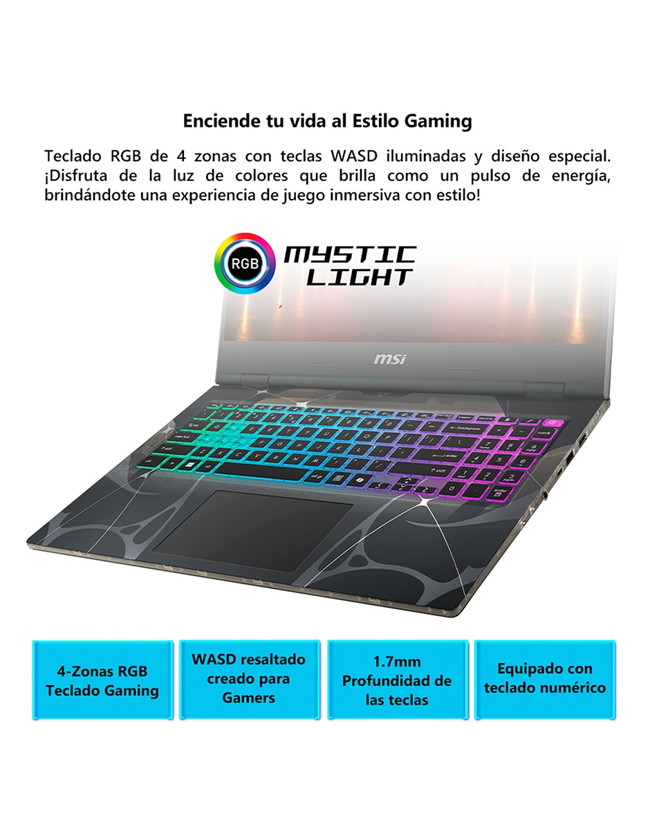 Laptop gamer cyborg a15 ai b2hwfkg-258mx 15.6 pulgadas full hd amd ryzen 7 260 nvidia geforce rtx 5060 16 gb ram 512 gb