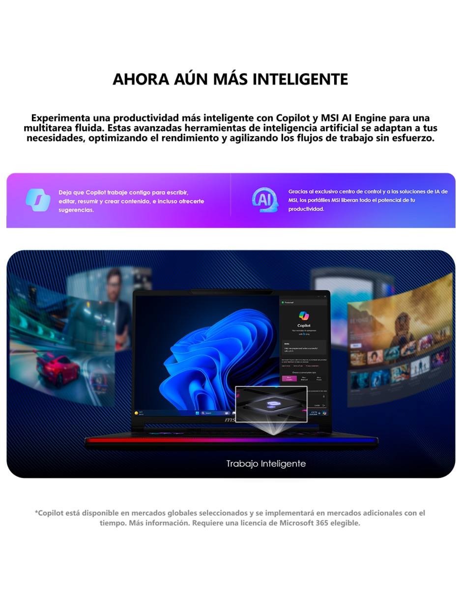 Laptop gamer raider 16 max hx b2wi-269mx 16 pulgadas qhd+ intel core ultra 9 nvidia geforce rtx 5080 32 gb ram 1 tb 7